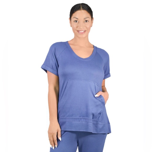 Rhonda Shear Tops Rhonda Shear Lounge Top With Kangaroo Pocket